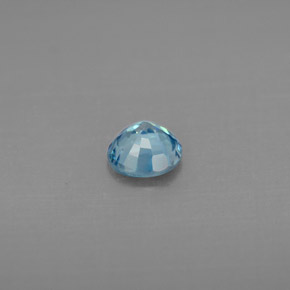Zircão azul natural 0,85ct, corte redondo, VVS
