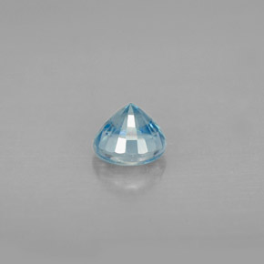 Zircão Azul Natural 1.06ct, Corte Redondo, VS