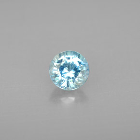 Zircão azul natural 1,15ct, corte redondo, VS