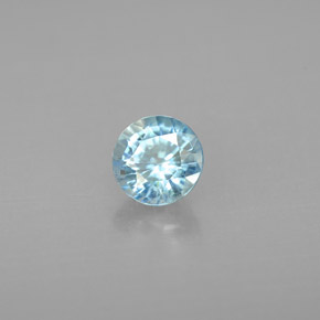 Zircão azul natural 1,15ct, corte redondo, VS