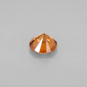 Zircão laranja natural 0,85ct, corte redondo, VS