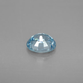 Zircão azul natural 1,80ct, corte oval, VVS