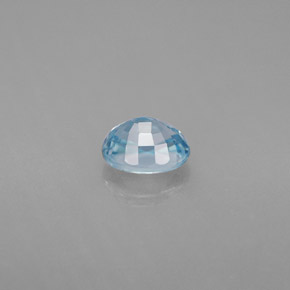 Zircão azul natural 1,27ct, corte oval, VVS