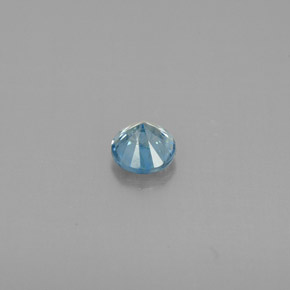 Zircão azul natural 0,45ct, corte redondo, VS