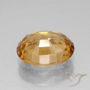 Zircão ouro médio Natural 7.75ct, oval, VVS