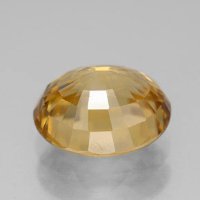 Zircão amarelo natural 8,26ct, corte oval, IF
