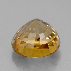 Zircão Amarelo Dourado Natural 7.27ct, Corte Redondo, VVS-VS