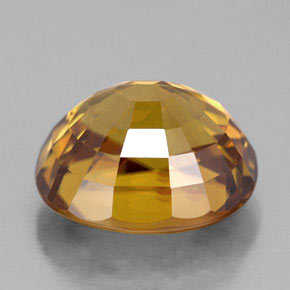 Zircão amarelo natural 10,17ct, corte oval, IF