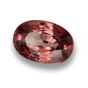 Zircão vermelho natural 3,83ct, corte oval, VVS