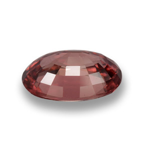 Zircão vermelho natural 3,83ct, corte oval, VVS