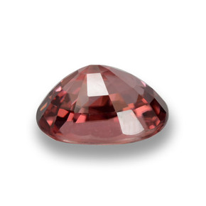 Zircão vermelho natural 3,95ct, corte oval, VVS-VS