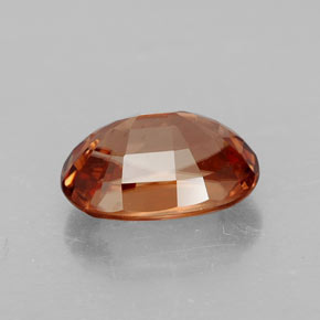 Zircão laranja natural 3,73ct, corte oval, VVS