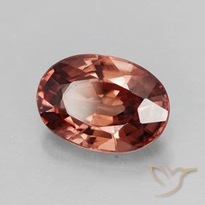 Zircão vermelho natural 3,68ct, corte oval, VVS-VS