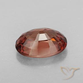 Zircão vermelho natural 3,68ct, corte oval, VVS-VS