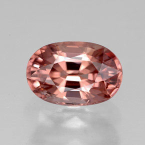 Zircão laranja natural 3,41ct, corte oval, VVS-VS