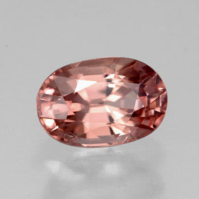 Zircão laranja natural 3,41ct, corte oval, VVS-VS