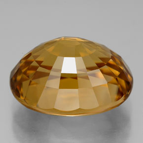 Zircão amarelo natural 22,80ct, corte oval, VVS