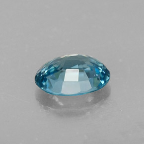 Zircão azul natural 1,25ct, corte oval, VVS