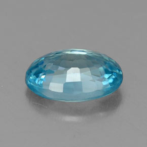 Zircão azul natural 1,13ct, corte oval, VS
