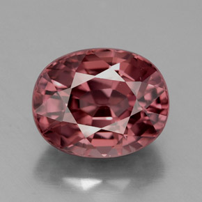 Zircão rosa natural 5,12ct, corte oval, VVS