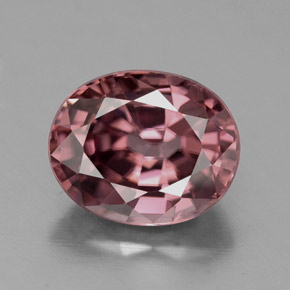 Zircão rosa natural 4,52ct, corte oval, VVS