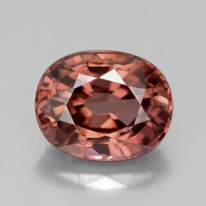 Zircão rosa natural 4,85ct, corte oval, VVS-VS
