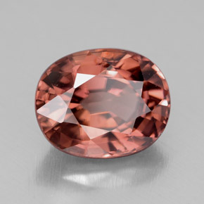 Zircão rosa natural 4,85ct, corte oval, VVS-VS