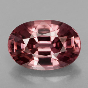 Zircão rosa natural 3,17ct, corte oval, VVS-VS