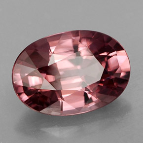Zircão rosa natural 3,17ct, corte oval, VVS-VS