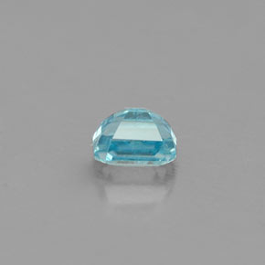Zircão azul natural 0,41ct, corte esmeralda, VS