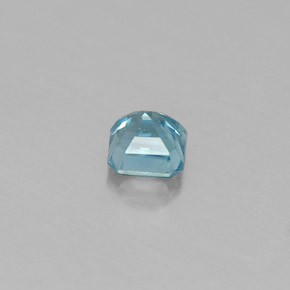 Zircão azul natural 0,36ct, corte esmeralda, VS