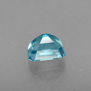 Zircão Azul Natural 0,40ct, Corte Esmeralda, VS