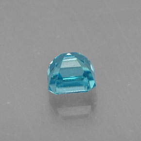 Zircão azul natural 0,56ct, corte esmeralda, VVS-VS