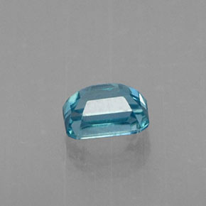 Zircão azul natural 0,41ct, corte esmeralda, VVS-VS