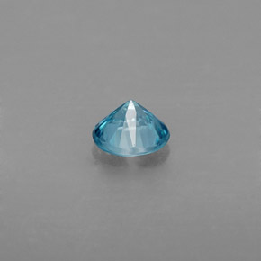 Zircão azul natural 0,49ct, corte redondo, VVS-VS