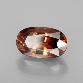 Zircão laranja natural 4,69ct, corte oval, VVS