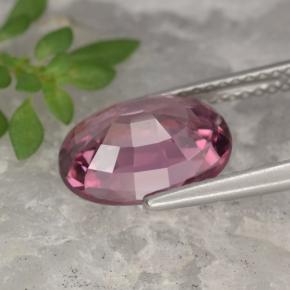 Zircão rosa natural 4,18ct, corte oval, VVS