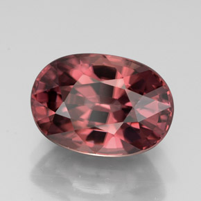 Zircão rosa natural 4,93ct, corte oval, IF