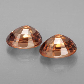 Pedras preciosas de zircão laranja natural de  ct, corte oval, IF