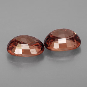Pedras preciosas de zircão laranja natural de  ct, corte oval, IF
