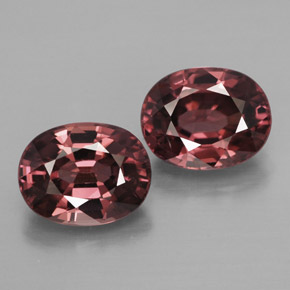 Pedras preciosas de zircão rosa natural de  ct, corte oval, IF