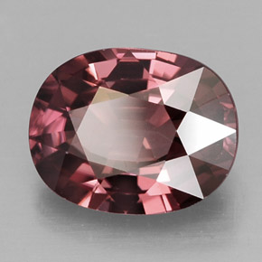 Zircão rosa natural 3,04ct, corte oval, IF