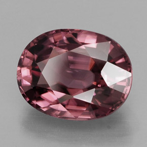 Zircão rosa natural 3,24ct, corte oval, VVS