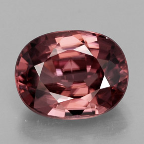 Zircão rosa natural 3,22ct, corte oval, IF