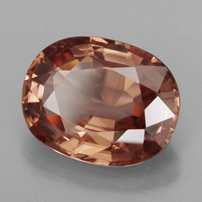 Zircão laranja natural 2,81ct, corte oval, IF
