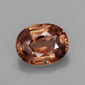 Zircão laranja natural 2,95ct, corte oval, IF