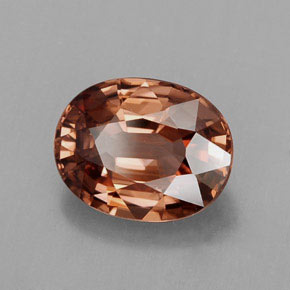 Zircão laranja natural 2,95ct, corte oval, IF