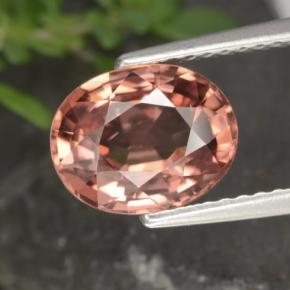 Zircão rosa natural 2,93ct, corte oval, VVS-VS