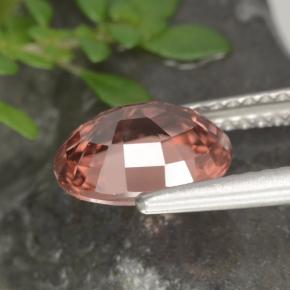 Zircão rosa natural 2,93ct, corte oval, VVS-VS