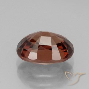 Zircão Vermelho Carmesim Profundo Natural 3.27ct, oval, VVS-VS